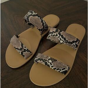 Snake print sandals